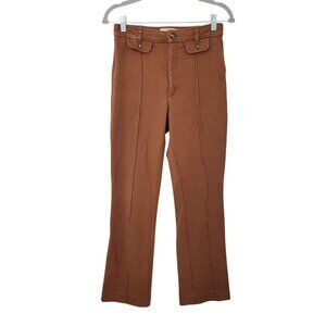 Everlane The Work It Ponte High Waisted Pant Womens Size 8 Brown Stretch Cropped